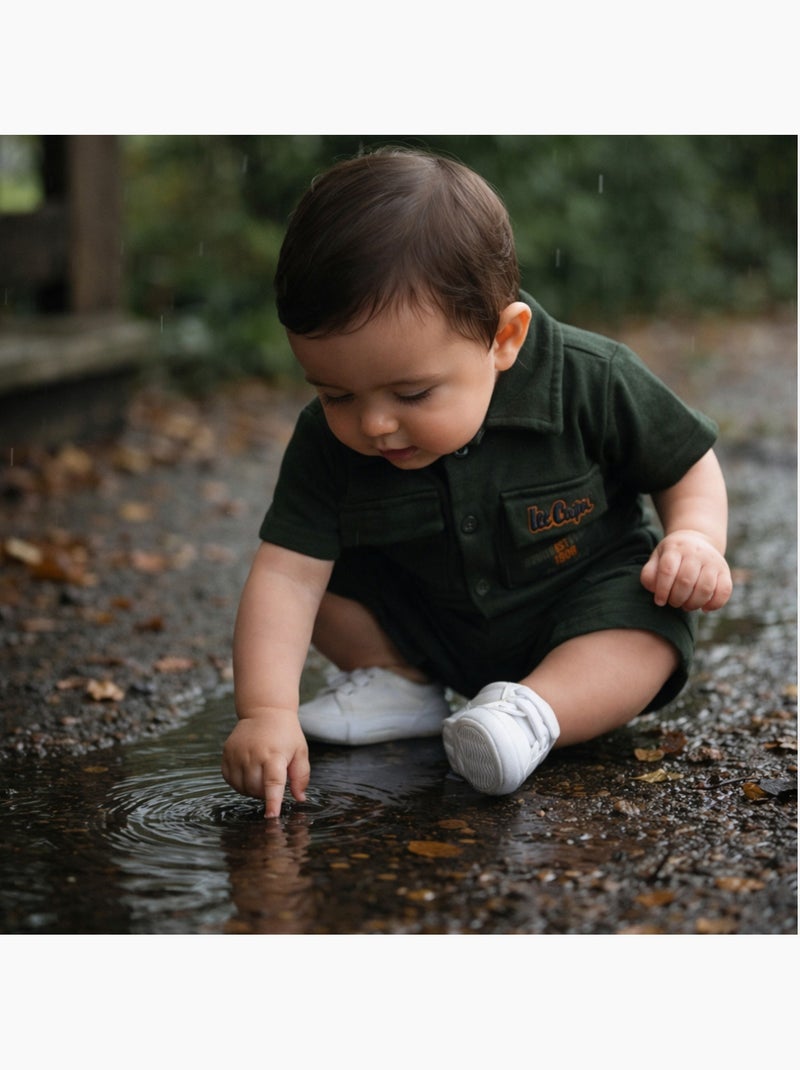 Lee Cooper - Ensemble bébé garçon chemisier et short Kaki - Kiabi