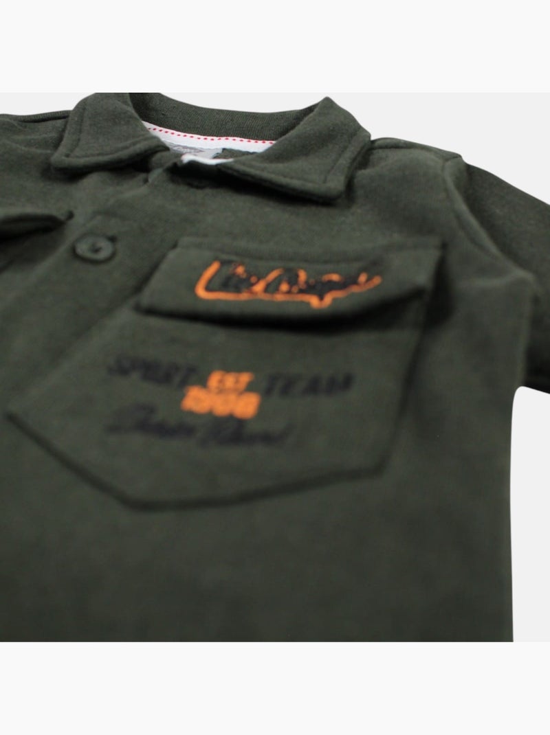 Lee Cooper - Ensemble bébé garçon chemisier et short Kaki - Kiabi