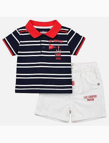 Lee Cooper - Ensemble bébé garçon polo manches courtes et short