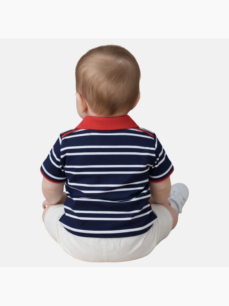 Lee Cooper - Ensemble bébé garçon polo manches courtes et short Bleu - Kiabi
