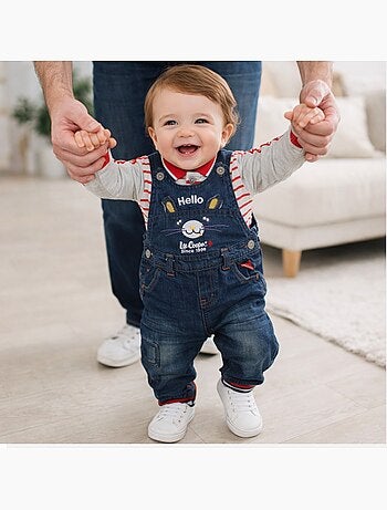 Lee Cooper - Ensemble bébé polo manches longues avec salopette