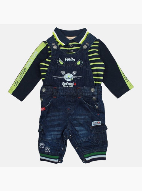 Lee Cooper - Ensemble bébé polo manches longues avec salopette - Kiabi