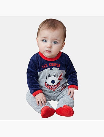 Lee Cooper - Ensemble bébé pyjama et body avec bonnet et bavoir à motif