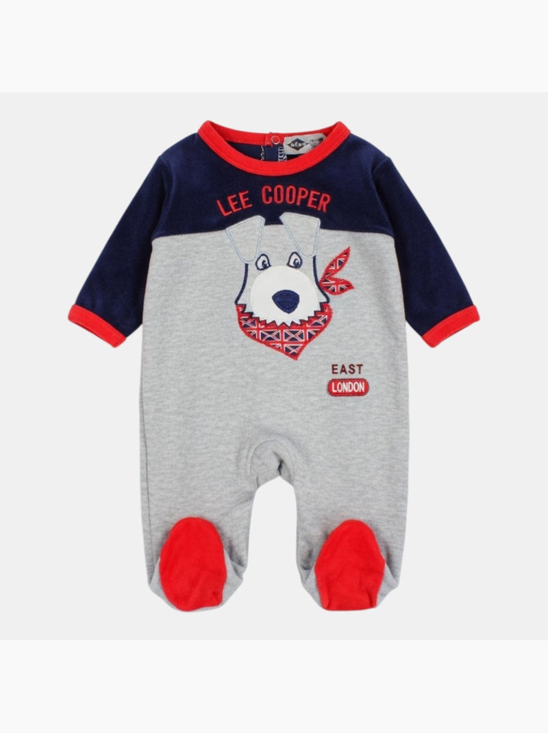Lee Cooper - Ensemble bébé pyjama et body avec bonnet et bavoir à motif Bleu marine - Kiabi