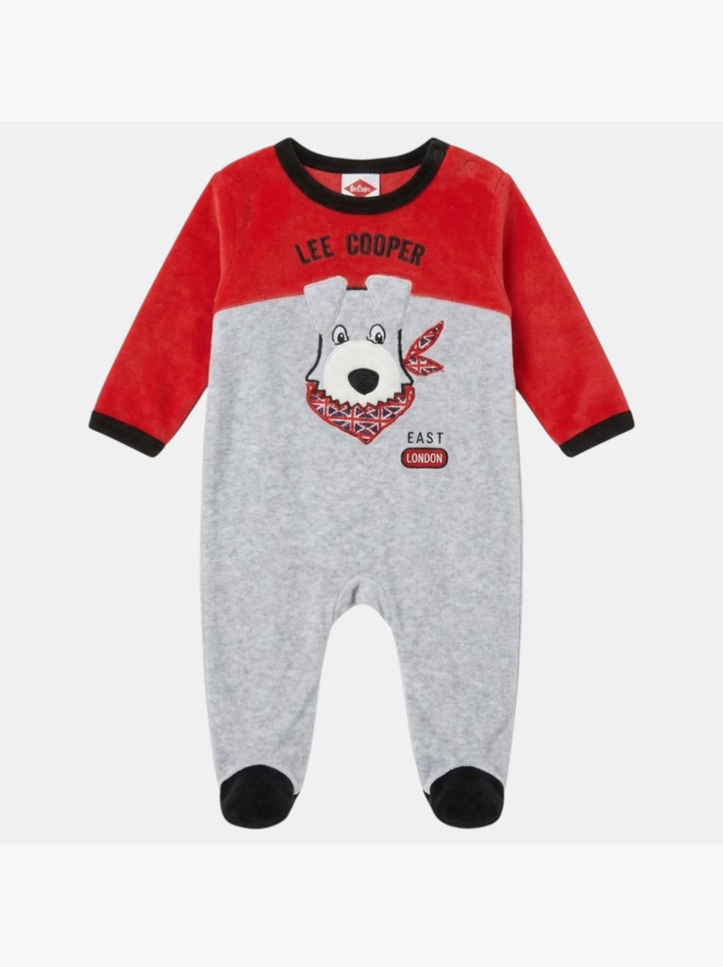Lee Cooper - Ensemble bébé pyjama et body avec bonnet et bavoir à motif Rouge - Kiabi
