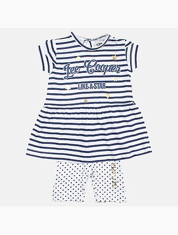 Lee Cooper - Ensemble bébé robe et legging à motif