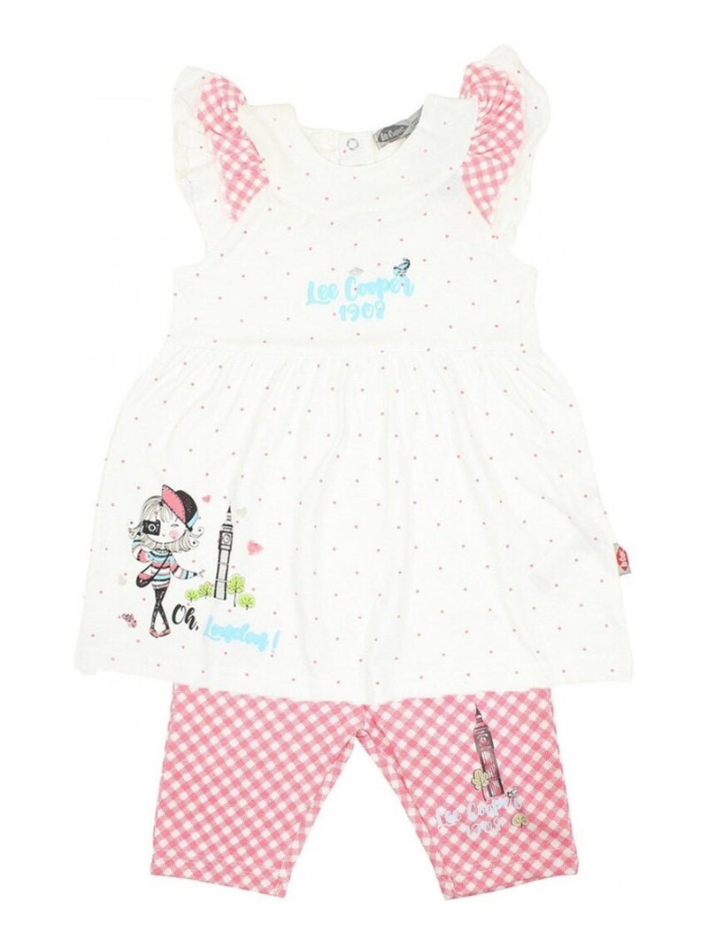 Lee Cooper - Ensemble bébé robe et legging à motif Rose - Kiabi