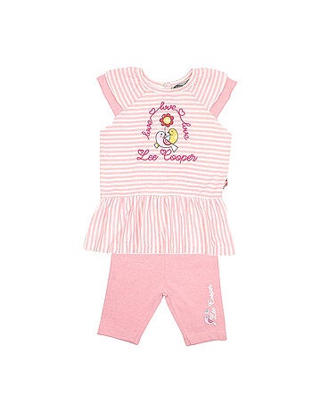 Lee Cooper - Ensemble bébé robe et legging à motif