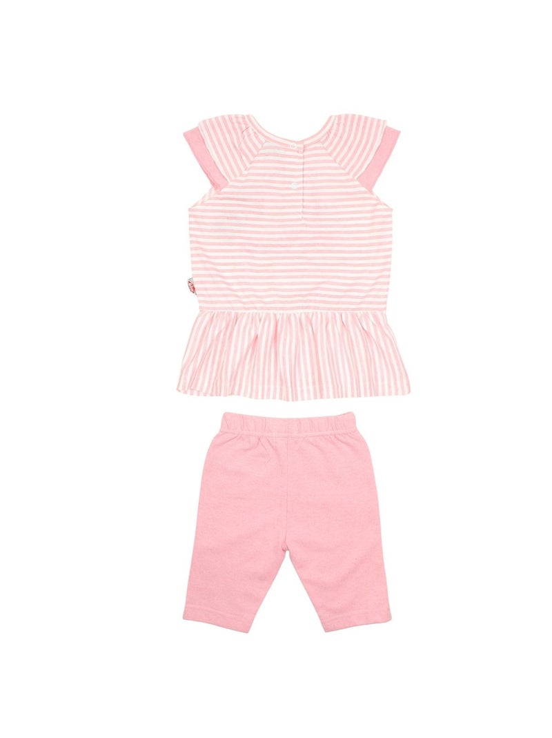 Lee Cooper - Ensemble bébé robe et legging à motif Rose - Kiabi