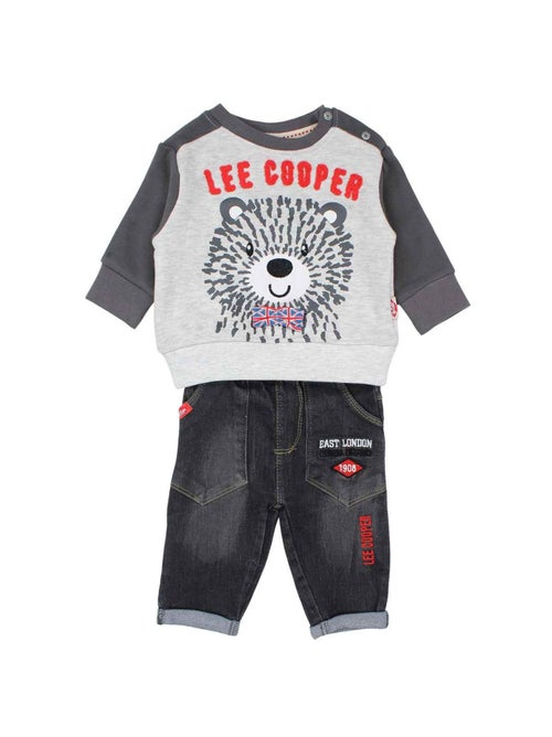 Lee Cooper - Ensemble bébé sweat et pantalon imprimé - Kiabi