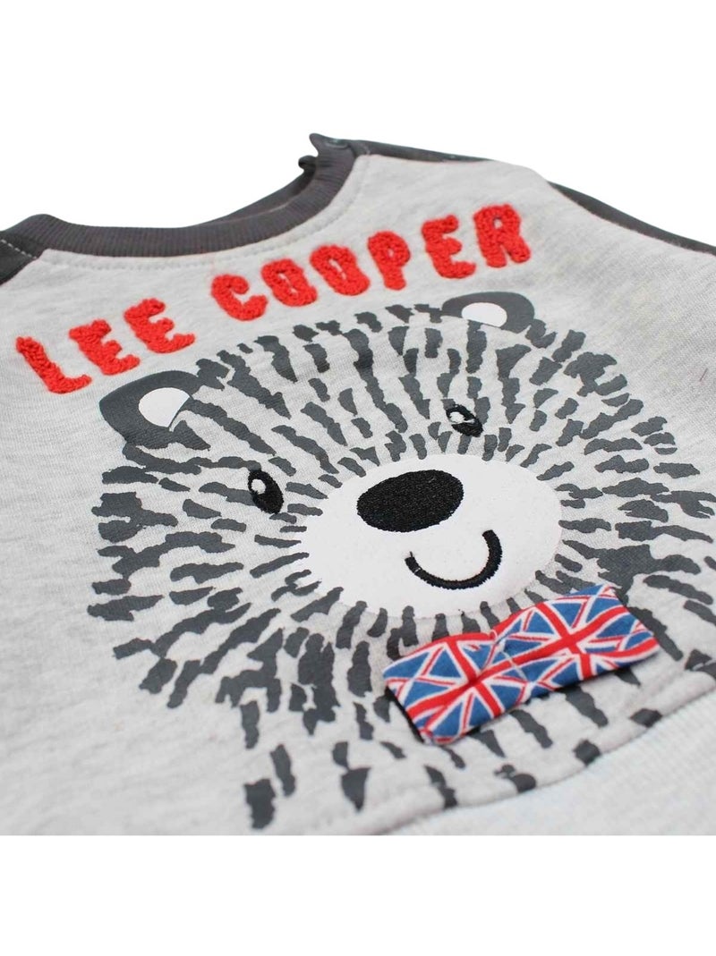 Lee Cooper - Ensemble bébé sweat et pantalon imprimé Gris - Kiabi