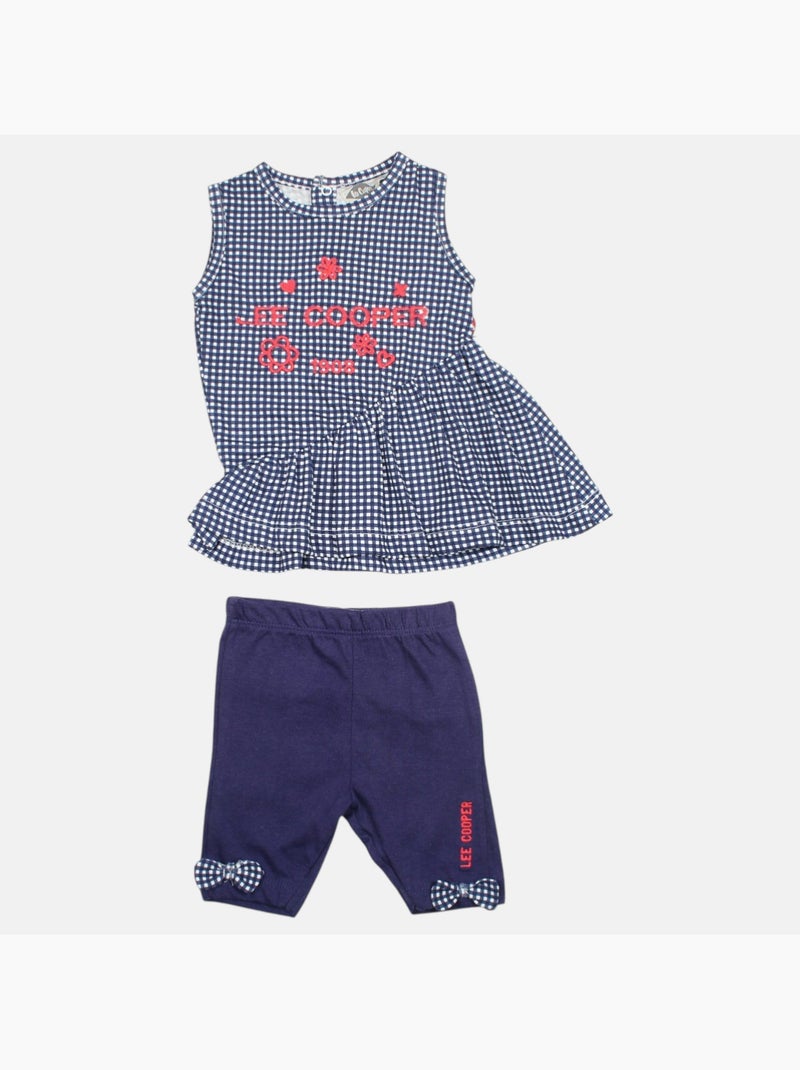 Lee Cooper - Ensemble bébé t-shirt et legging à motif Bleu - Kiabi