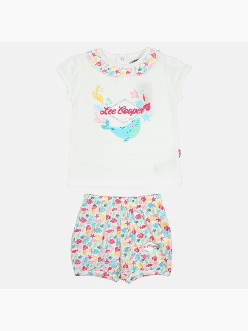 Lee Cooper - Ensemble bébé t-shirt et short Blanc - Kiabi