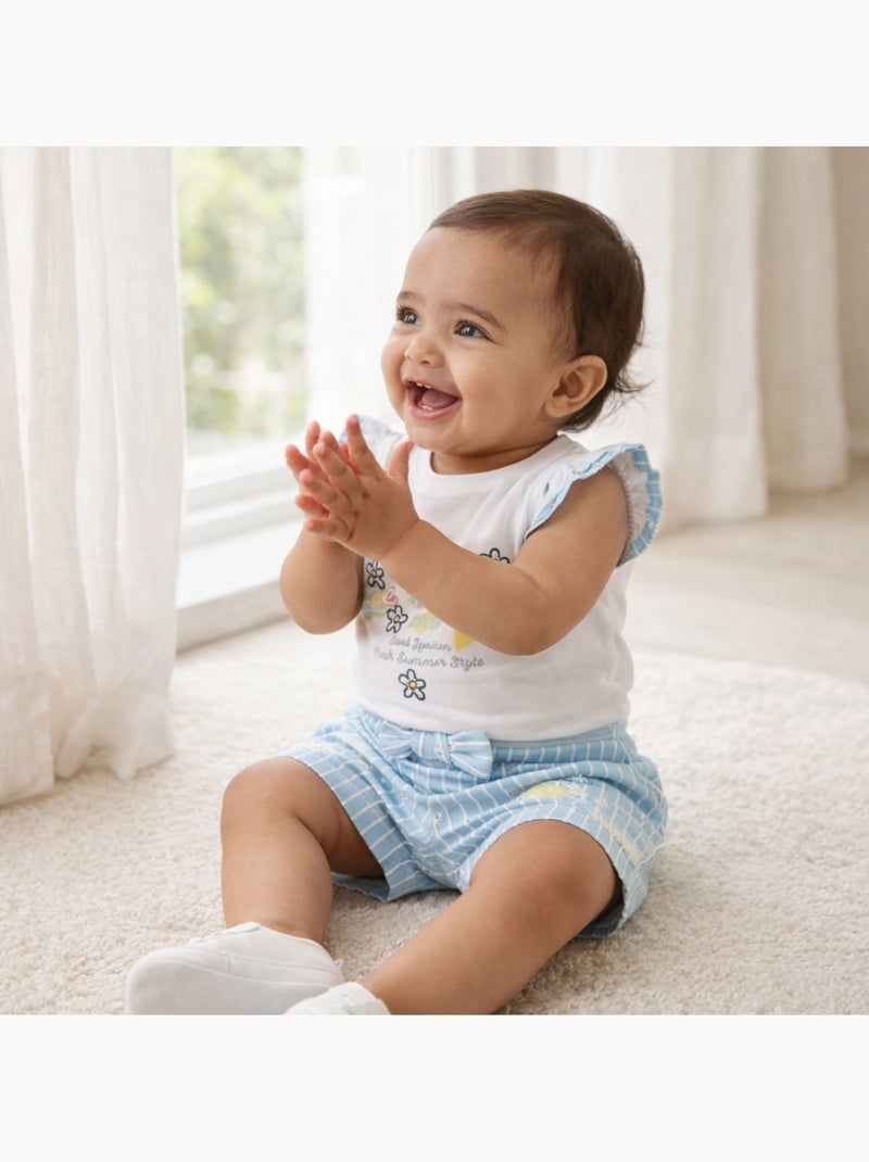 Lee Cooper - Ensemble bébé t-shirt et short Bleu - Kiabi