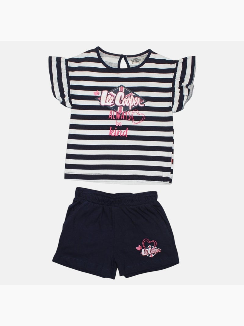 Lee Cooper - Ensemble bébé t-shirt et short Bleu marine - Kiabi