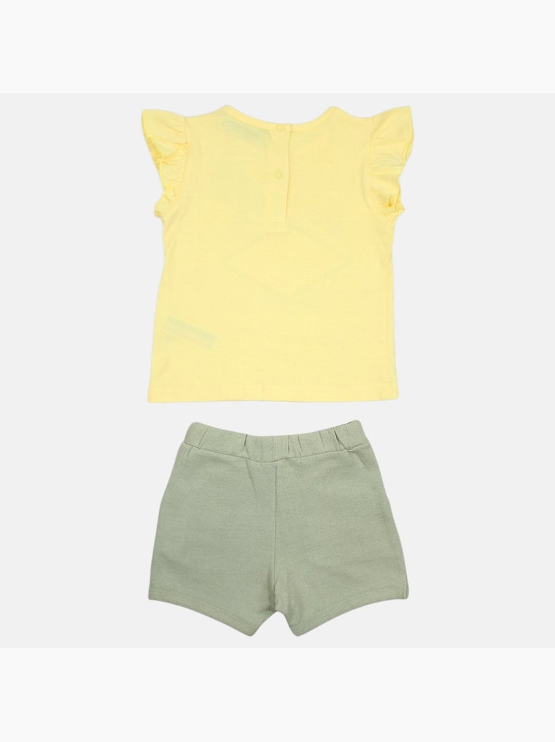 Lee Cooper - Ensemble bébé t-shirt et short Jaune - Kiabi