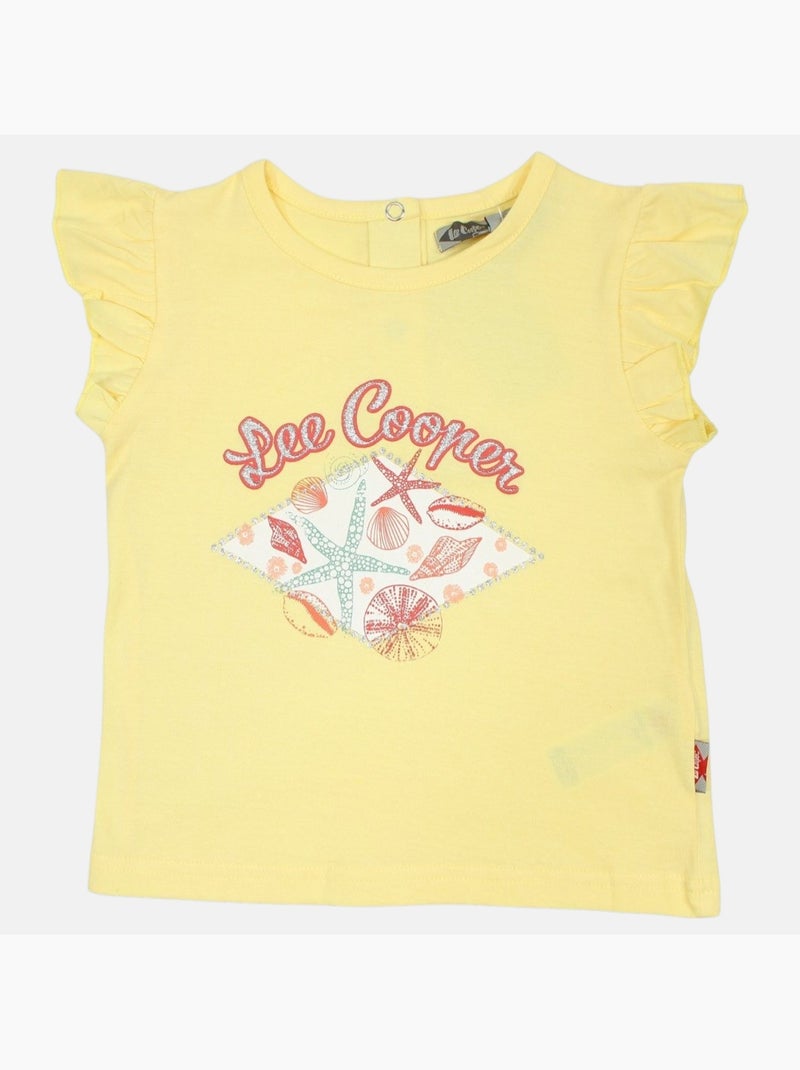 Lee Cooper - Ensemble bébé t-shirt et short Jaune - Kiabi