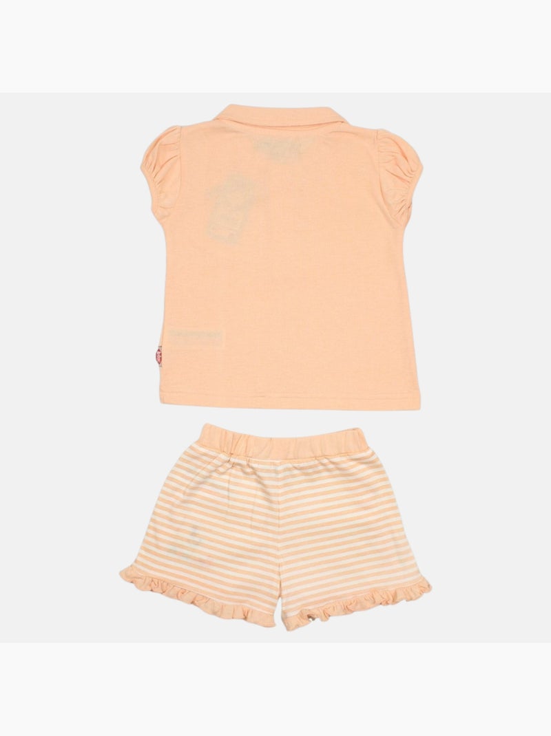 Lee Cooper - Ensemble bébé t-shirt et short Orange - Kiabi