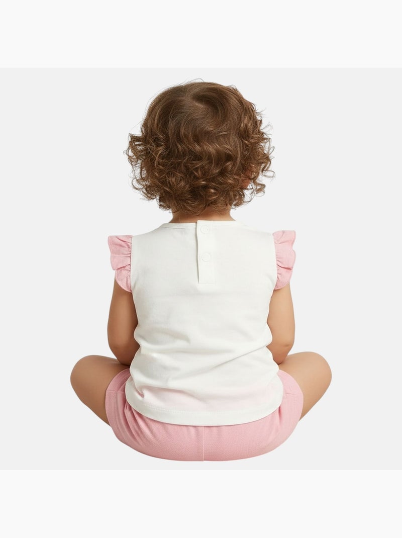 Lee Cooper - Ensemble bébé t-shirt et short Rose - Kiabi