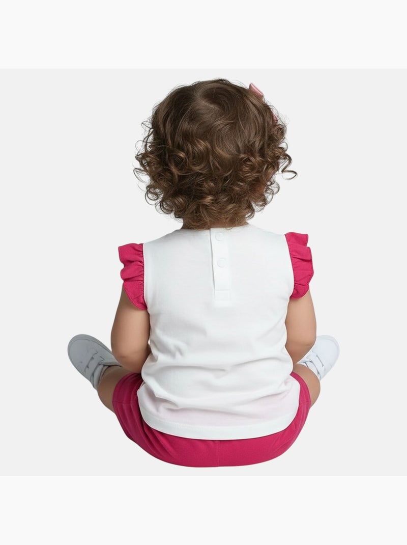 Lee Cooper - Ensemble bébé t-shirt et short Rose fushia - Kiabi