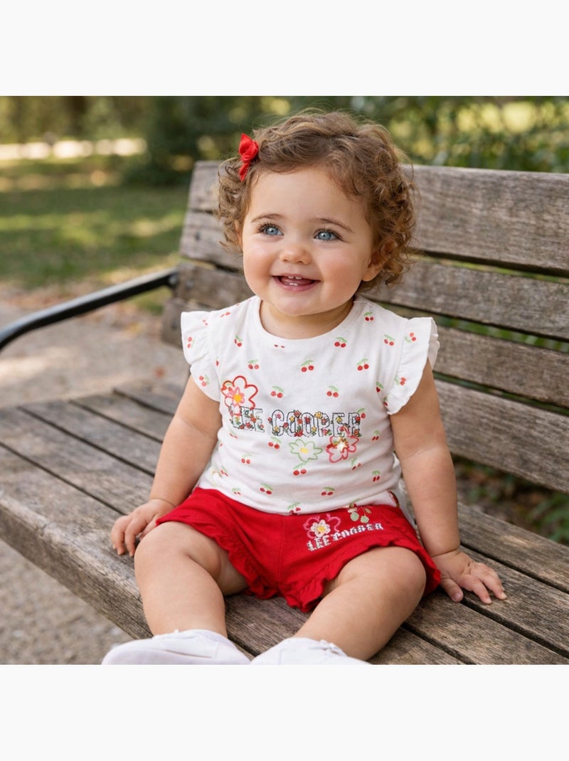 Lee Cooper - Ensemble bébé t-shirt et short Rouge - Kiabi
