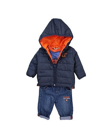 Lee Cooper - Ensemble bébé t-shirt manches longues avec veste et pantalon