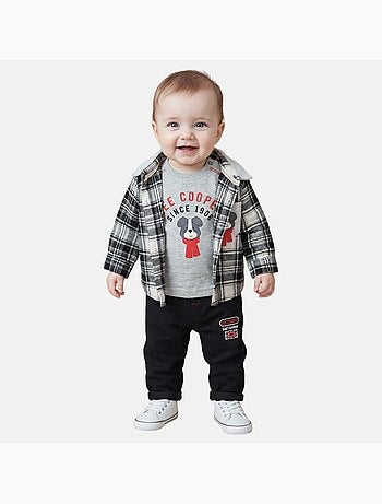 Lee Cooper - Ensemble bébé t-shirt manches longues avec veste et pantalon