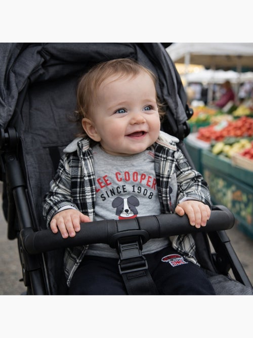 Lee Cooper - Ensemble bébé t-shirt manches longues avec veste et pantalon - Kiabi