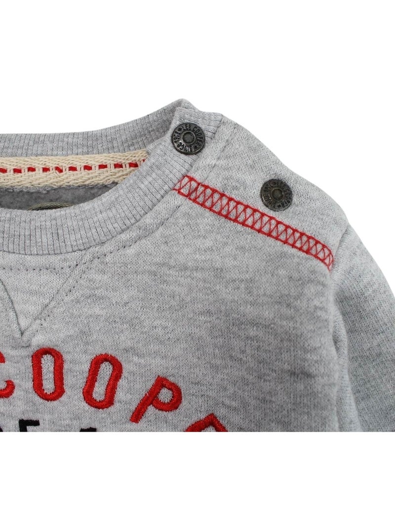 Lee Cooper - Ensemble bébé t-shirt manches longues avec veste et pantalon Gris - Kiabi
