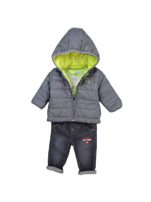 Lee Cooper - Ensemble bébé t-shirt manches longues avec veste et pantalon - Kiabi