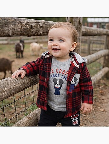 Lee Cooper - Ensemble bébé t-shirt manches longues avec veste et pantalon