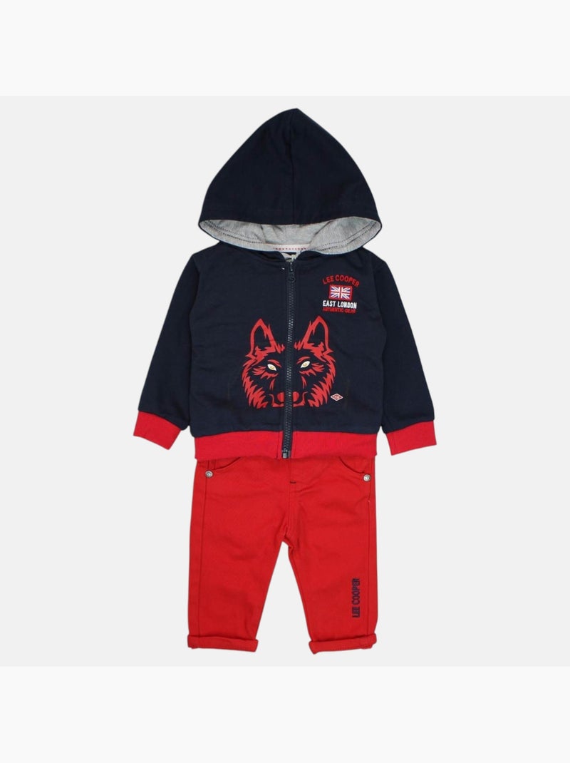 Lee Cooper - Ensemble bébé veste à capuche et pantalon Bleu - Kiabi