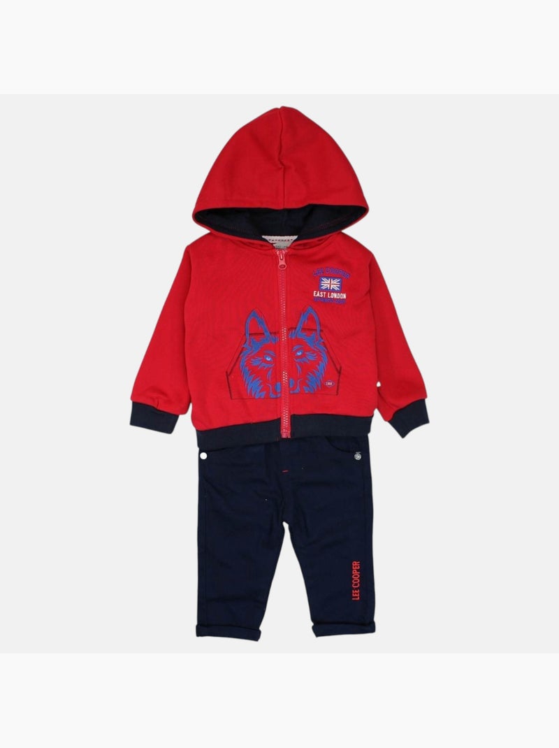 Lee Cooper - Ensemble bébé veste à capuche et pantalon Rouge - Kiabi