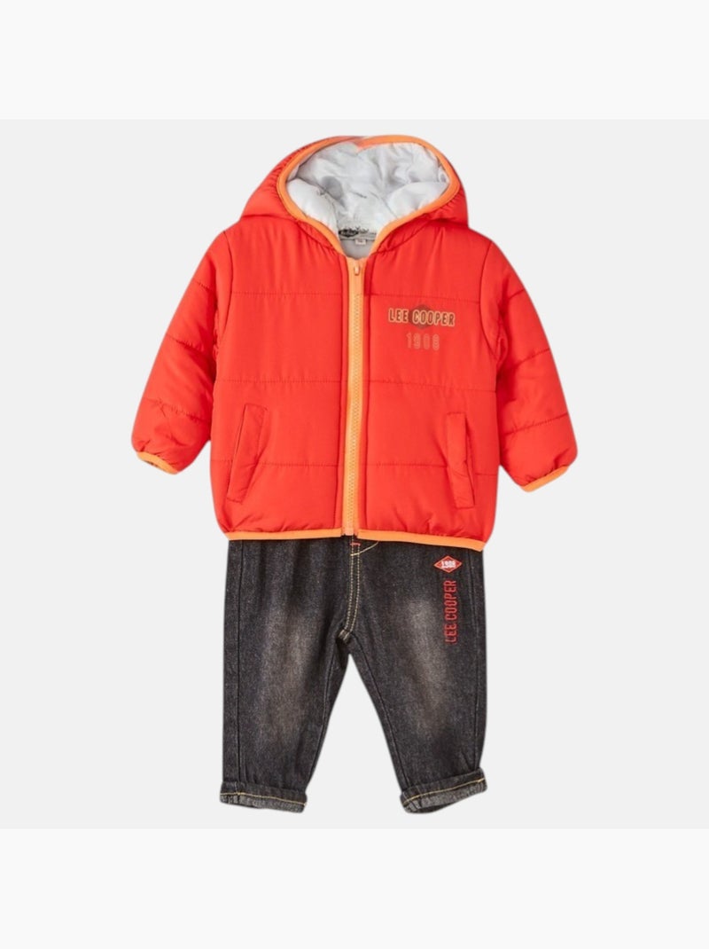 Lee Cooper - Ensemble bébé veste à capuche et pantalon Rouge - Kiabi