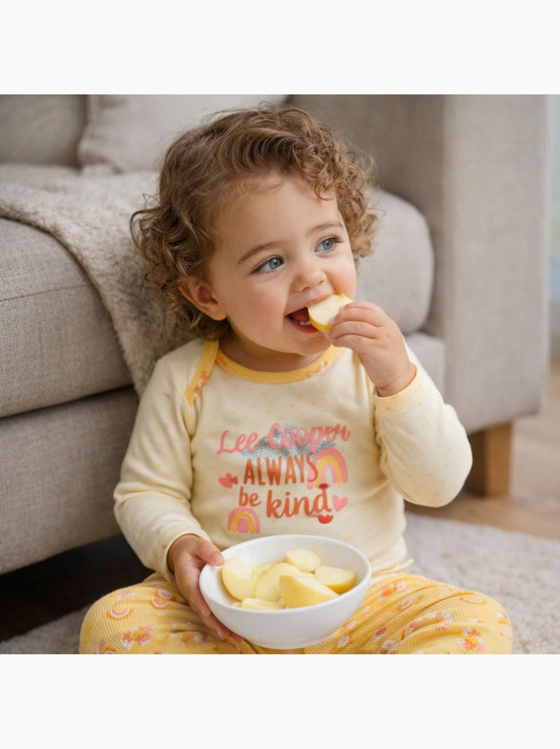 Lee Cooper - Ensemble body avec t-shirt manches longues et legging bébé Blanc - Kiabi