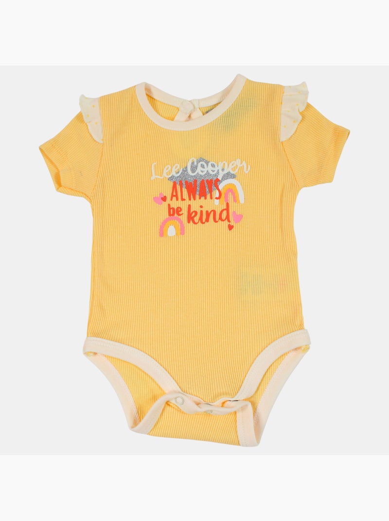 Lee Cooper - Ensemble body avec t-shirt manches longues et legging bébé Blanc - Kiabi