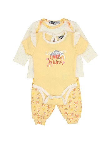 Lee Cooper - Ensemble Body avec T-shirt manches longues et Legging bébé Lee Cooper