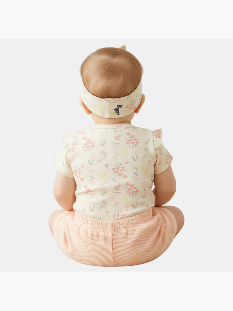 Lee Cooper - Ensemble body et short fille avec motifs floraux Blanc - Kiabi