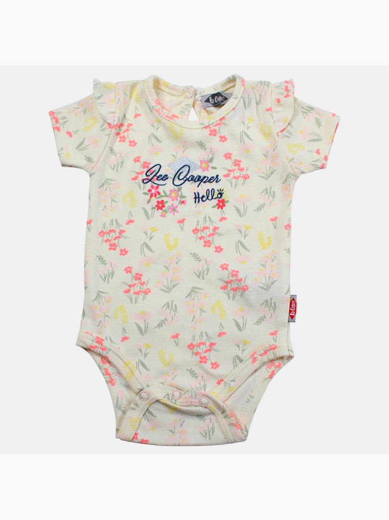 Lee Cooper - Ensemble body et short fille avec motifs floraux Blanc - Kiabi