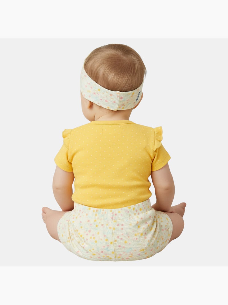 Lee Cooper - Ensemble body et short fille avec motifs floraux Jaune - Kiabi