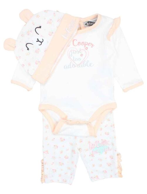 Lee Cooper - Ensemble ​​Body pantalon bonnet bébé fille Imprimé Logo - Kiabi