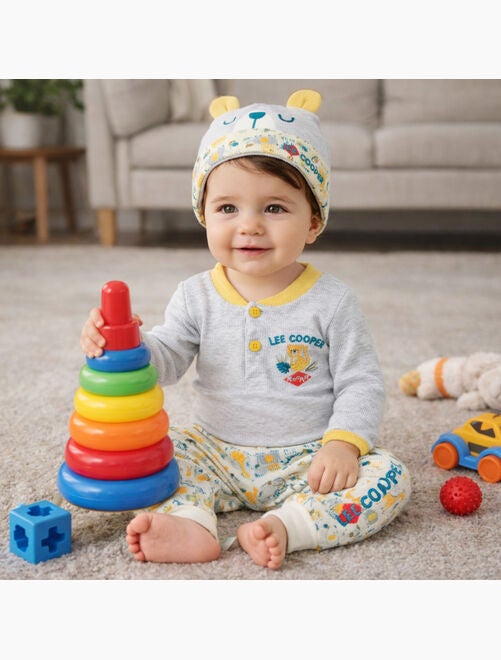 Ensemble Vêtement Bébé Garçon SOLOYEE 2 Pièces - Sweat Capuche + Jean Déchiré - Taille 1 à 5 Ans