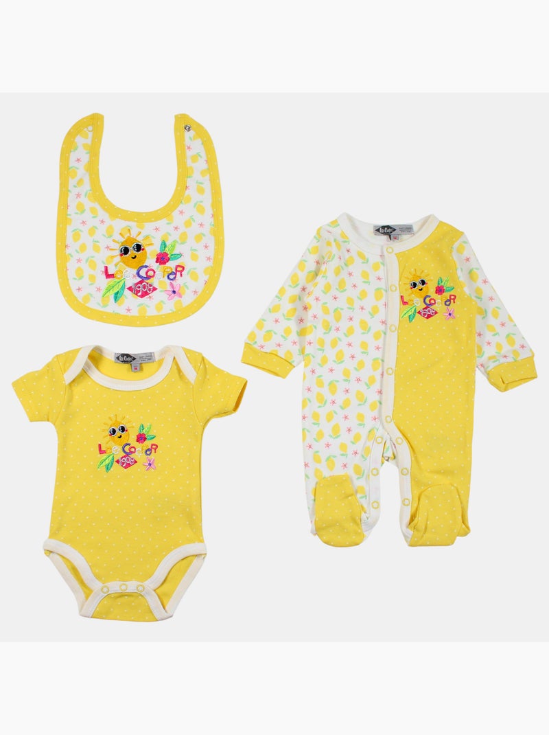 Lee Cooper - Ensemble bodys 3 pièces Jaune - Kiabi