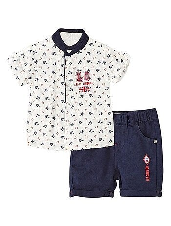 Lee Cooper - Ensemble ​​Chemise short bébé garçon Imprimé Logo