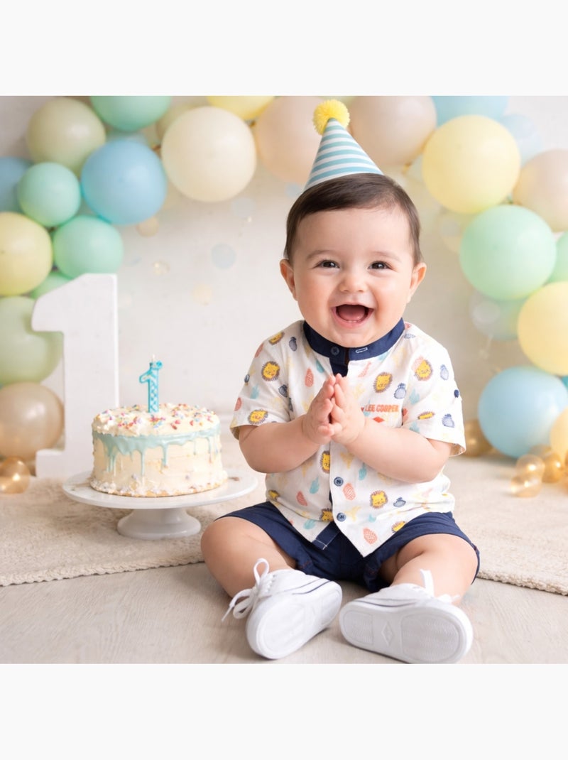 Lee Cooper - Ensemble chemisier et short bébé garçon Bleu marine - Kiabi