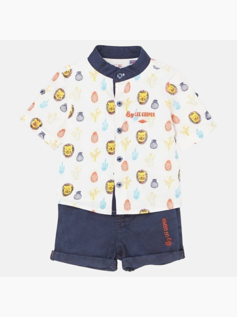 Lee Cooper - Ensemble chemisier et short bébé garçon Bleu marine - Kiabi