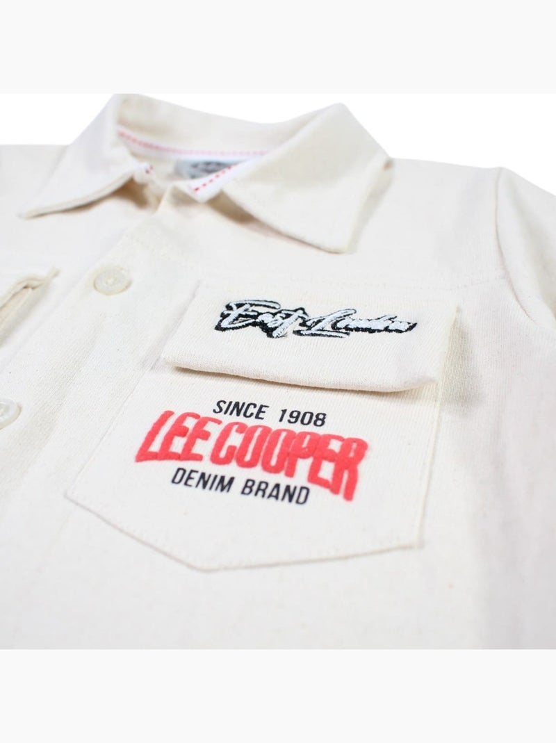 Lee Cooper - Ensemble chemisier et short bébé garçon imprimé Beige - Kiabi