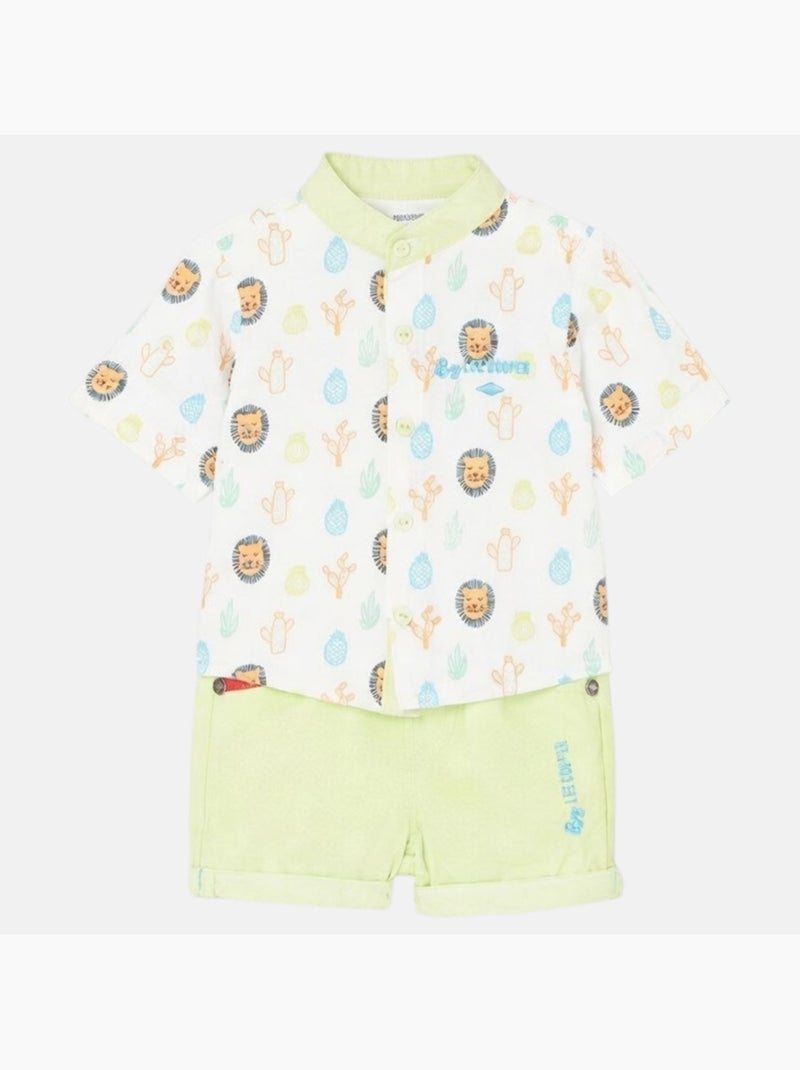 Lee Cooper - Ensemble chemisier et short bébé garçon Vert - Kiabi