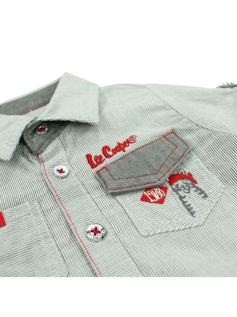 Lee Cooper - Ensemble Chemisier et Short  bébé Lee Cooper Gris - Kiabi