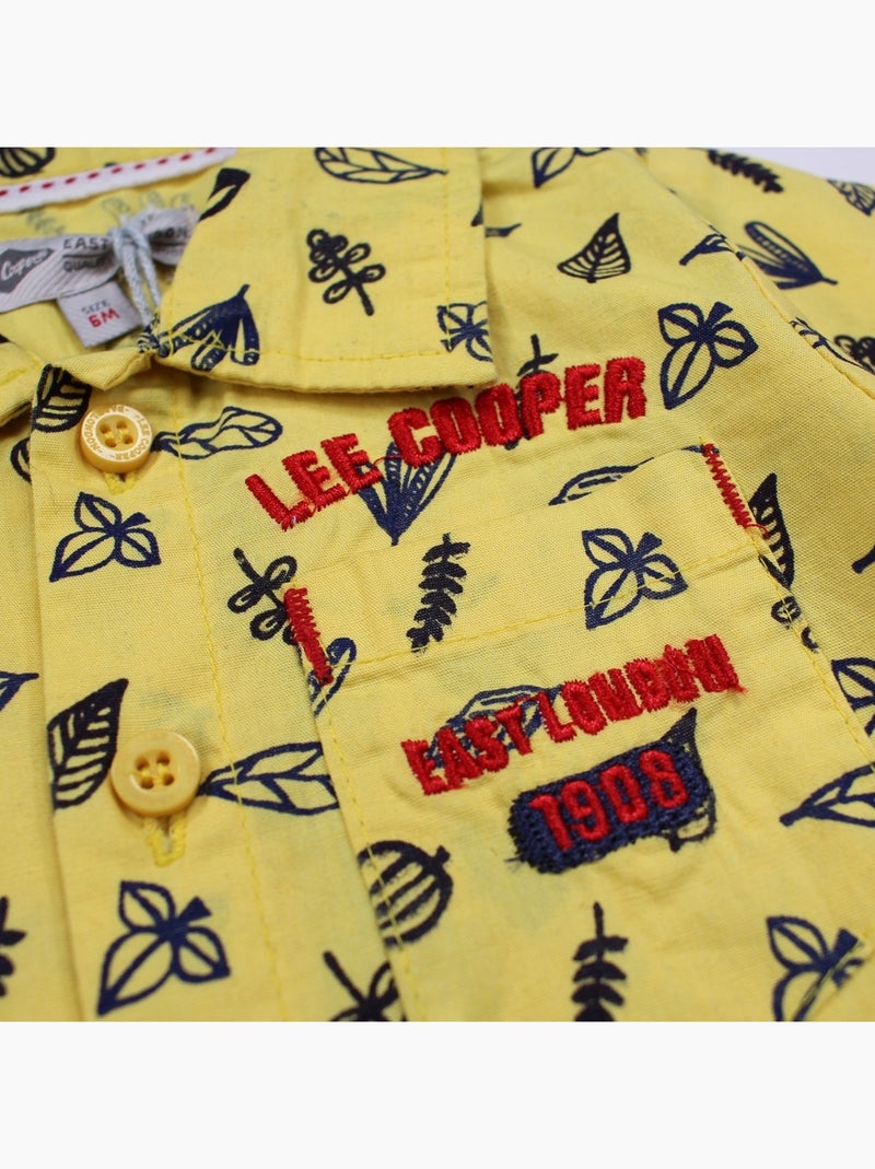 Lee Cooper - Ensemble Chemisier et Short  bébé Lee Cooper Jaune - Kiabi